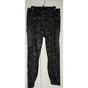 Fabletics Womens On The Go Powerhold High Waisted Leggings Camo Print XL